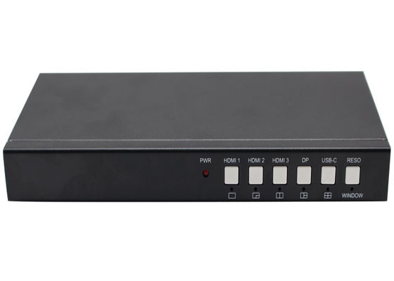 Comutador de vídeo UHD com entrada multiview 5x e saída 2x