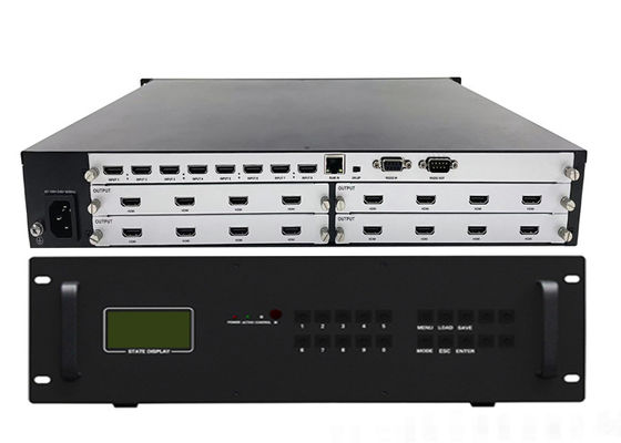 Controlador de parede de vídeo modular e processador de parede de vídeo com 3840x2160 60Hz, modo de controle IP e alimentação dupla