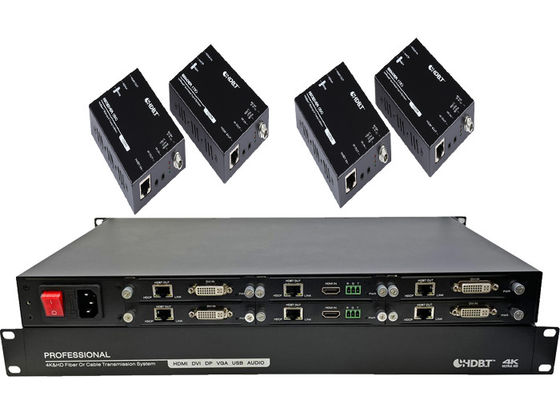 Transmissor e receptor HDBaseT 4K HDMI Extensor de 6 portas com POC Power