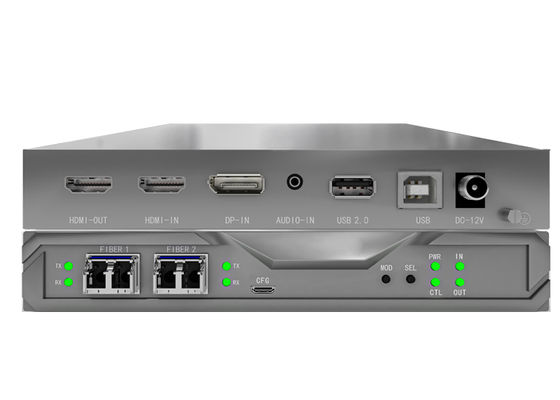 Núcleo de matriz KVM de fibra com cartões de entrada/saída SFP integrados e 4K 4:4Suporte para controlo de parede de vídeo