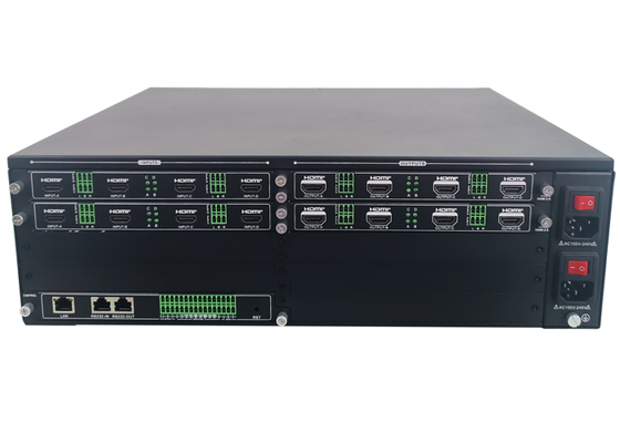 Processador de vídeo modular HDMI 16x16 com 4K60 4:4:4 e exibição Multi-Window para sistemas de controle de vídeo wall