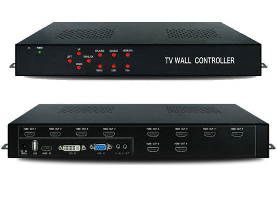 HDMI 1 em 9 para fora do processador video 2x2 3X3 3x2 4x2 da parede de 1080P VGA