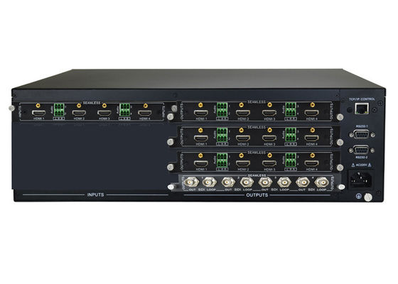 Qualidade  Modular 4K UHD Video Matrix Switcher With 4 Hdmi Input SDI Output fábrica