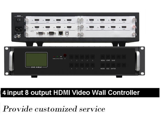 4 em 8 para fora do controlador video 4x4 da parede de HDMI, processador video da parede de 2x4 Hdmi