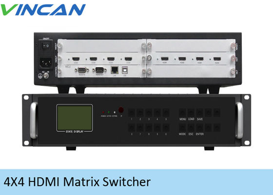 Controlador video 4x4 HDMI da parede 100VAC, controlador da parede da tevê da matriz 3x3