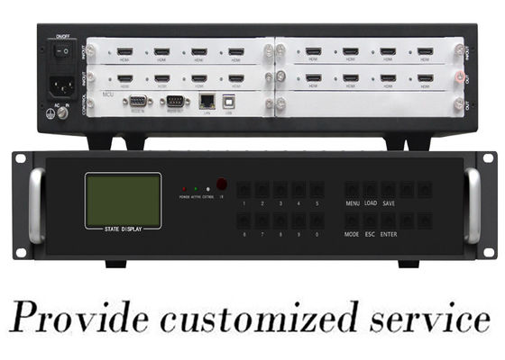 8 em 8 desfigure para fora o controlador video 3x3 1x2 1x3 2x1 3x1 2x2 da parede de 4k HDMI LCD