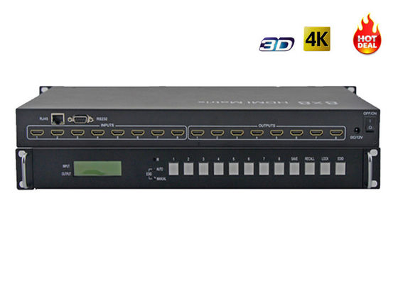 agulheiro video da matriz de 4Kx2K 8X8 3D IR HDMI com entradas 8x e saídas 8x