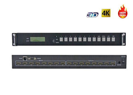 agulheiro 8 da matriz de 8x8 4Kx2k 30Hz 3D IR 1080P HDMI 1,4 em 8 PARA FORA