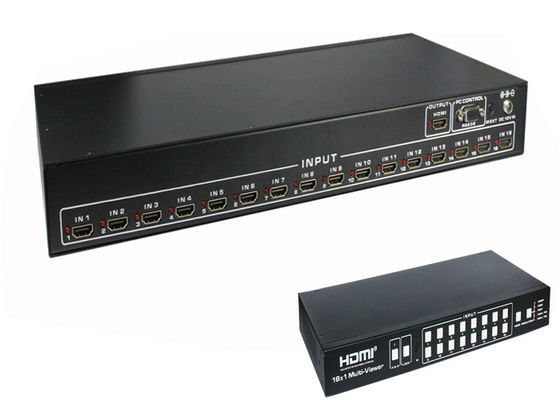 16 multi visor portuário de 4K HDMI com software sem emenda do interruptor e de controle do PC