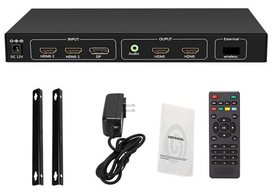 Entrada 4K 60Hz HDMI 2.0 para saída 4x1080p Video Wall Splitter RS232