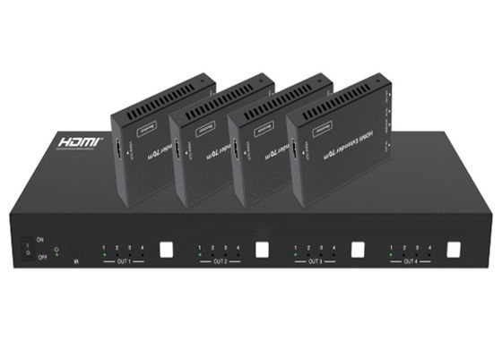 70m Ir Hdbaset Matrix 18gbps 4x4 Hdmi2.0 Suporta Ethernet Edid