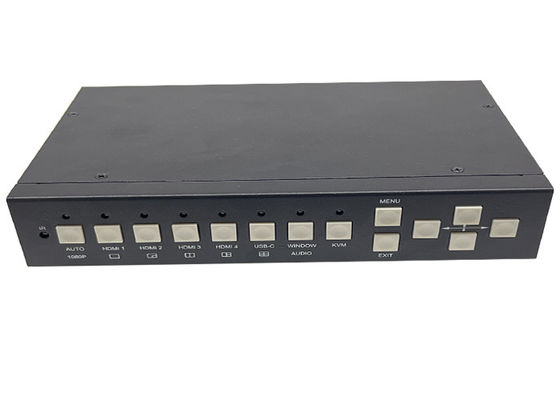 5x entradas e 2x saídas Switcher de vídeo UHD sem conexão com Multiview e controle KVM