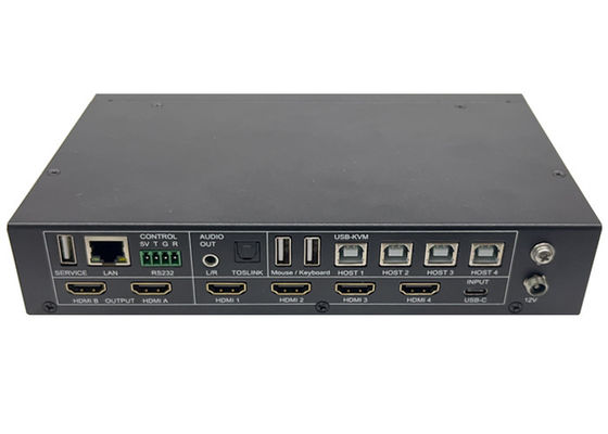 5x entradas e 2x saídas Switcher de vídeo UHD sem conexão com Multiview e controle KVM