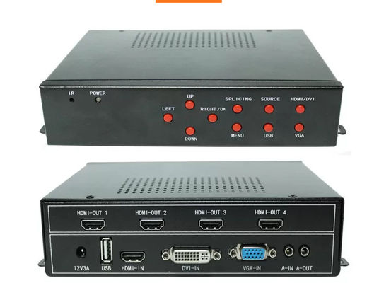 Processador de parede de vídeo UHD 4K profissional para exibição de tela múltipla