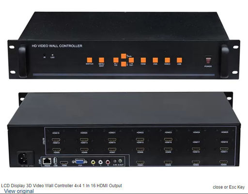 Controlador de parede de vídeo avançado 2x4 2x2 3x4 com resolução 1920x1080
