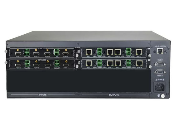8 x 8 HDMI HDBaseT Matrix com 8 peças de receptores de 70 metros DVI e saídas de componentes