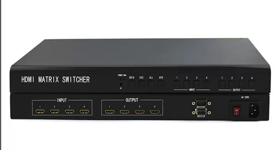 Suporte EDID 18Gbps 4 x 4 HDMI Matrix Switcher para exibição de vídeo personalizada