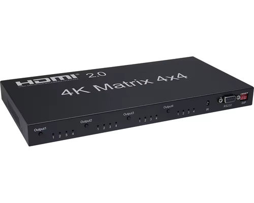 Suporte EDID 70 metros IR HDBaseT 4X4 HDMI Matrix Switcher com controle remoto IR