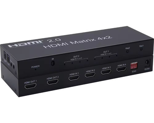 6x4 4k comutador de matriz HDMI extensor 4x2 caixa de comutador de matriz HDMI