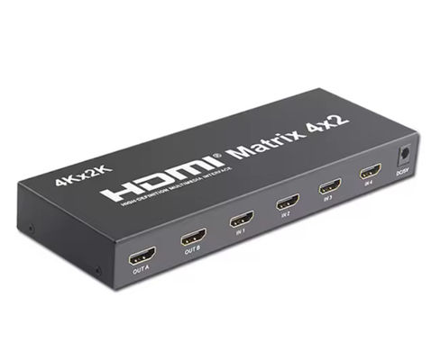 6x4 4k comutador de matriz HDMI extensor 4x2 caixa de comutador de matriz HDMI
