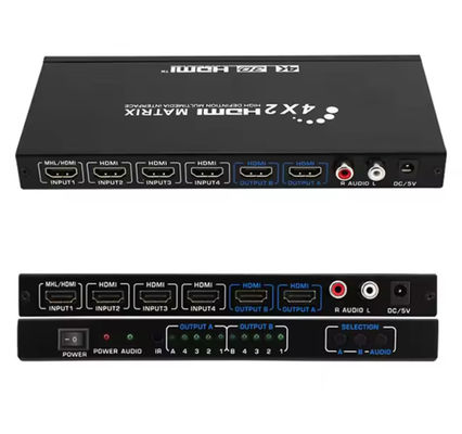 Alta Resolução HDMI Matrix Switcher HDCP2.2 Suporte e 4Kx2k 60Hz