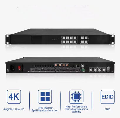 Suporte EDID 18Gbps 4 x 4 HDMI Matrix Switcher para exibição de vídeo personalizada