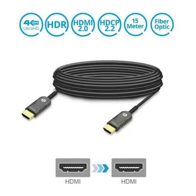 "High-Speed HDMI 2.0 Fiber Optic Cable - 4K@60Hz, 18Gbps Suporte Ultra HD