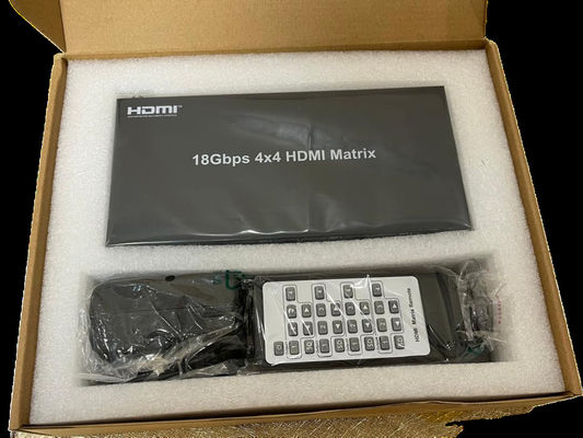 EDID suportado 4x4 HDMI Matrix com largura de banda de vídeo de 225 MHz e controle RS-232
