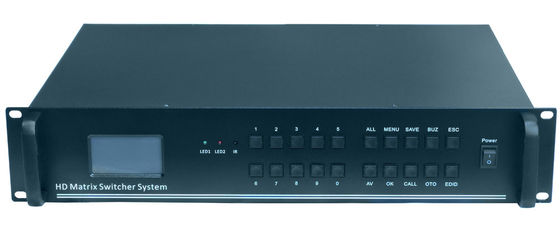 Ethernet Control Max Resolução 1080p Video Matrix Switcher 17,3 X 11,8 X 3,5 polegadas