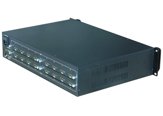 Comutador de matriz de vídeo montável em rack com alimentação AC 100-240V IR