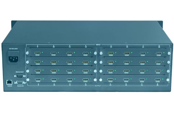 10Comutador de vídeo de 8 libras com tipo de matriz 16x16 e portas de saída HDMI 16