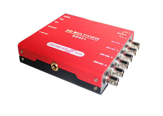 3G/HD/SD-SDI Quad Multiviewer e Switcher com Display de Audio Meter