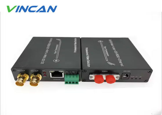 12G SDI Extensor de Fibra de Vídeo 4K Não Comprimido Transmissão Óptica UHD em Tempo Real
