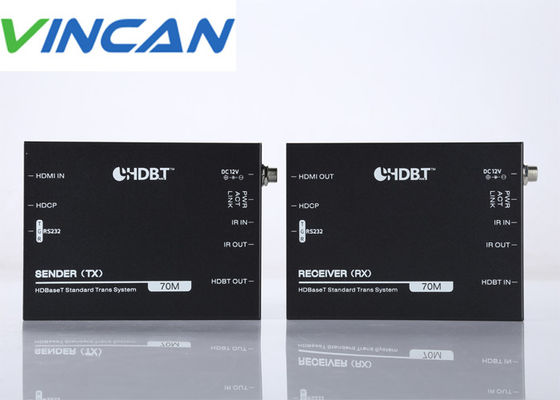 HDbaset HDMI Extender Over Single 70m CAT6 com suporte IR POC, RS232 4k 60hz
