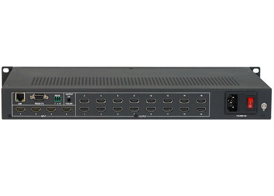 Controlador de parede de vídeo HDMI TV 4x4 4k com 4 entradas 16 saídas