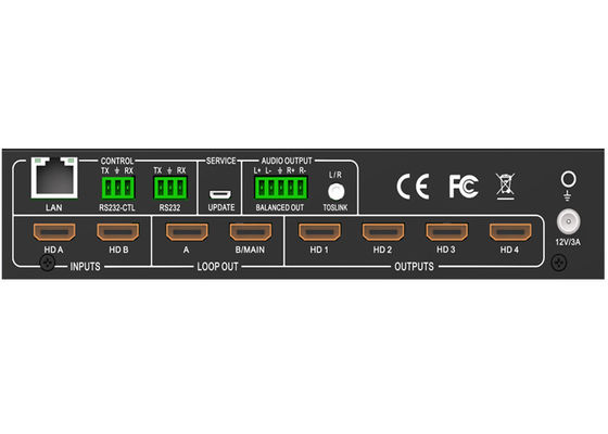 2 em 4 Out 2x4 Hdmi Splitter com Adaptador de Parede de Vídeo 2x2 Controlador de Parede de Vídeo - 4k
