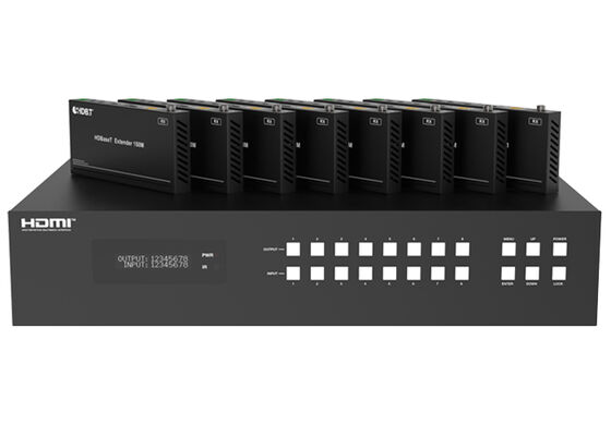 VINCAN 8x8 HDBaseT HDMI Matrix Switcher com Vídeo 4K60 4:4:4 e PoC para Instalações AV Profissionais