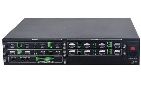 Processador de Video Wall Modular HDMI 8x8 4K60 4:4:4 com 16 Janelas para Controlador de Video Wall