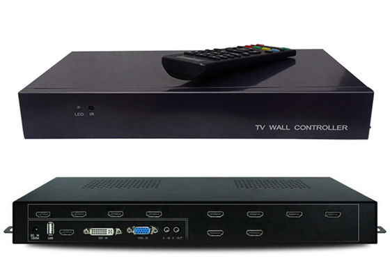 HDMI 1 em 9 para fora do processador video 2x2 3X3 3x2 4x2 da parede de 1080P VGA