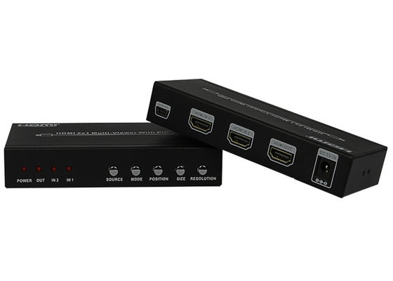 Tipo fêmea portos da SEMENTE HDMI 2x1 MultiViewer da C.C. 5V 1A do entrada/saída