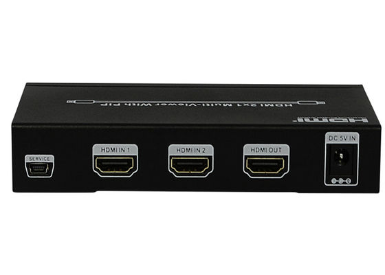 Tipo fêmea portos da SEMENTE HDMI 2x1 MultiViewer da C.C. 5V 1A do entrada/saída