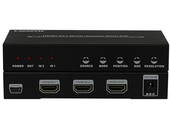 Tipo fêmea portos da SEMENTE HDMI 2x1 MultiViewer da C.C. 5V 1A do entrada/saída