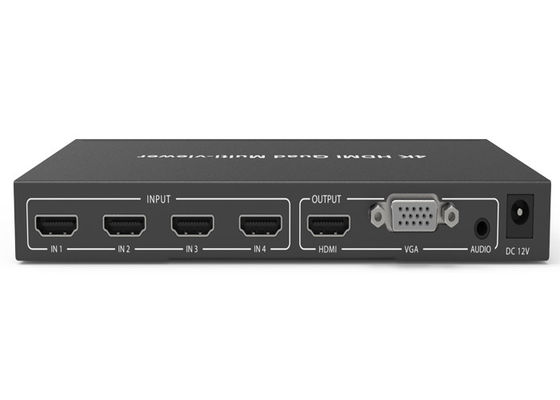 Quadrilátero preto HDMI Multiviewer de HDCP 1,4 4K 4×1 com 4 entrada de x HDMI e 1 saída de x HDMI