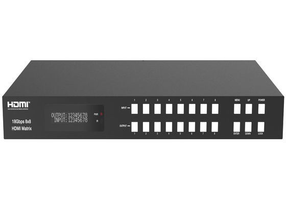 Agulheiro da matriz da função 18Gbps 8x8 HDMI do ARCO com cerco do metal