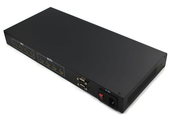 Comutador de Matriz HDMI Sem Emendas 4x4 com Carcaça Metálica, Matriz HDMI 4K para Distribuição AV Confiável
