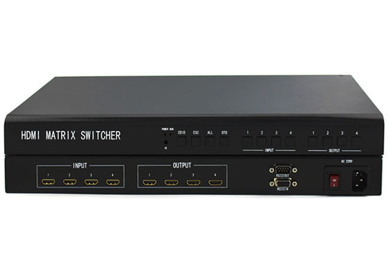 Comutador de Matriz HDMI Sem Emendas 4x4 com Carcaça Metálica, Matriz HDMI 4K para Distribuição AV Confiável