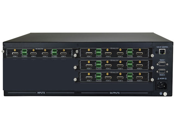 Agulheiro video modular da matriz 4x12 com controle dos ethernet RS232 do IR