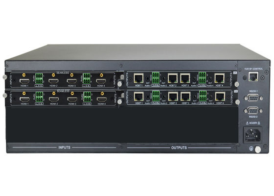 O agulheiro video sem emenda 8 HDMI da matriz de EDID 4K entrou a saída de 8 HDBaseT