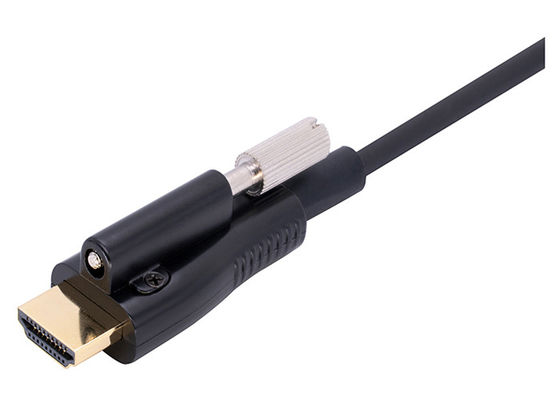 Cabo de fibra ótica do IEM IRF HDMI com velocidade super do apoio 18G do parafuso