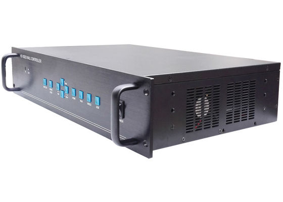 O controlador video preto 1 da parede de 1080P HDMI 1U LCD entrou a saída 12